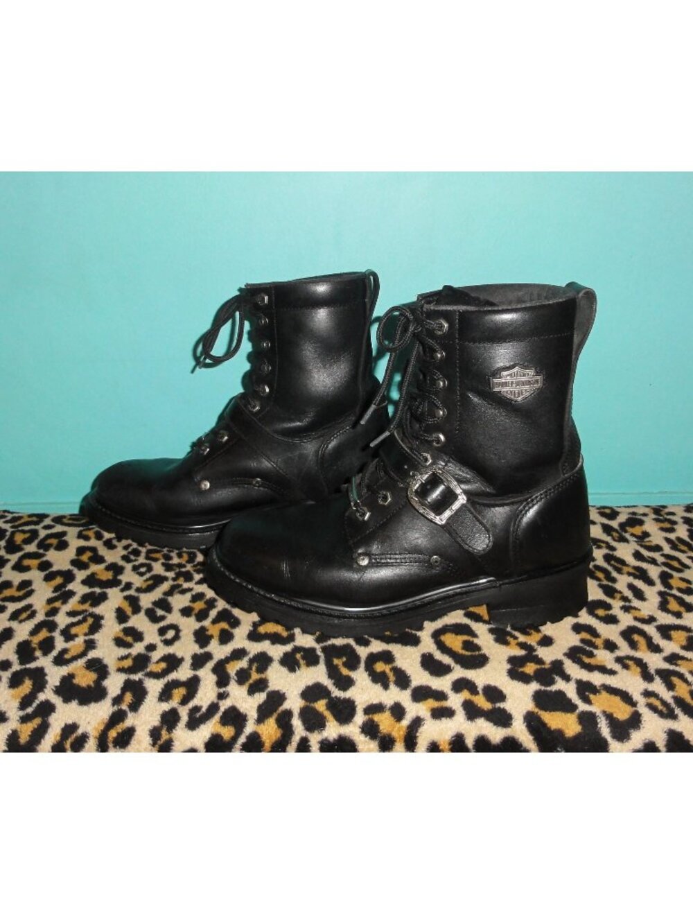 Vintage Harley Davidson Faded Glory Motorcycle Boots Men's 8.5 biker